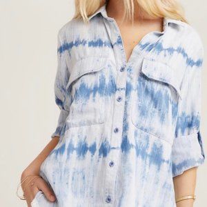 Bella Dahl Top Military Inspired Button